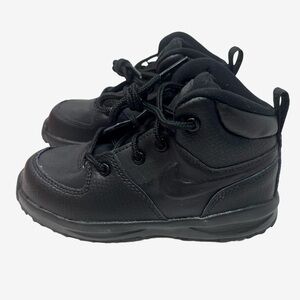 Nike kids toddler Size 7c Manoa Leather Hi Top Shoes sneakers Black New